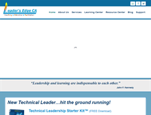 Tablet Screenshot of leadersedgeca.com
